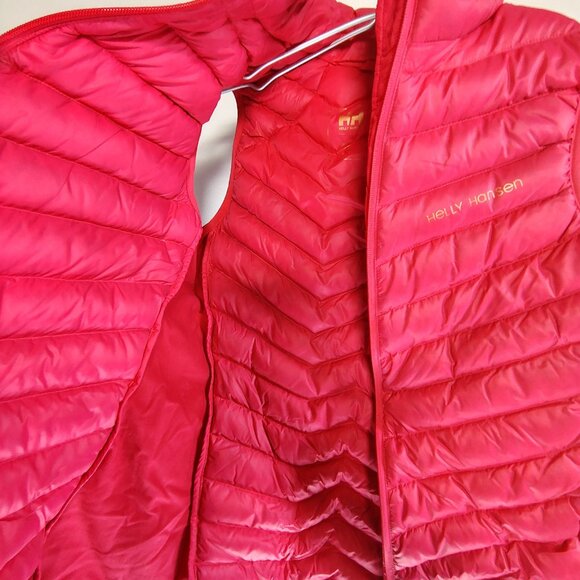 Helly Hansen Down Vest Womens Medium Pink Pertex Microlight 700+ Fill Puffer - Picture 7 of 16